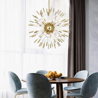 DecorBites™ Dandelion Golden Ball Chandelier - Nordic Postmodern Bedroom Dining Room Decor