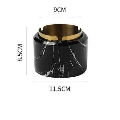 DecorBites™ Gold Plated Marble Texture Ashtray - Smoking Accessories Weed Tray