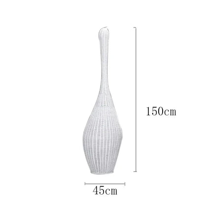DecorBites™ Bamboo Floor Lamp: Unique Rattan Light for Living Room, Bedroom, Teahouse Decor
