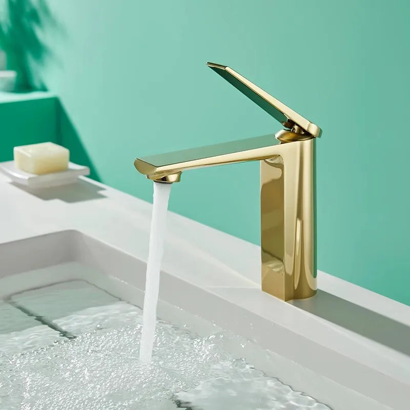 Gold Gray Bathroom Faucet
