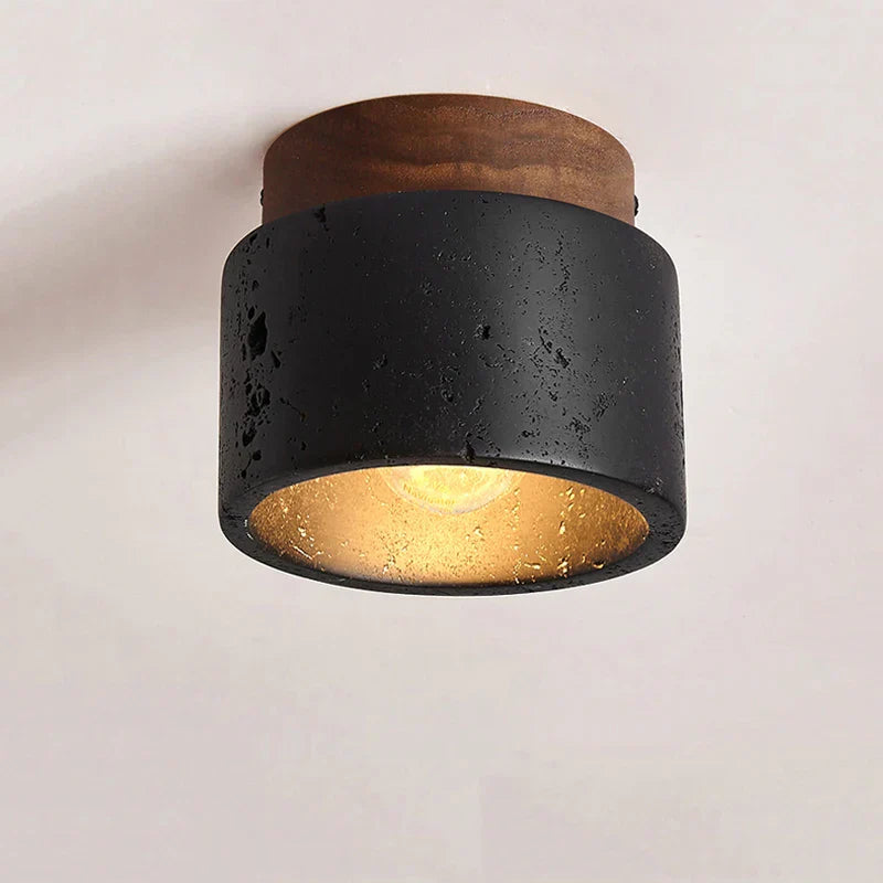 DecorBites™ Black Travertine Ceiling Light: Entrance Hallway Balcony Bedroom Living Room Hotel Decor