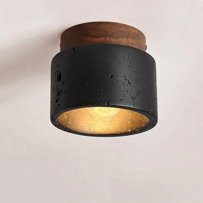 DecorBites™ Black Travertine Ceiling Light: Entrance Hallway Balcony Bedroom Living Room Hotel Decor