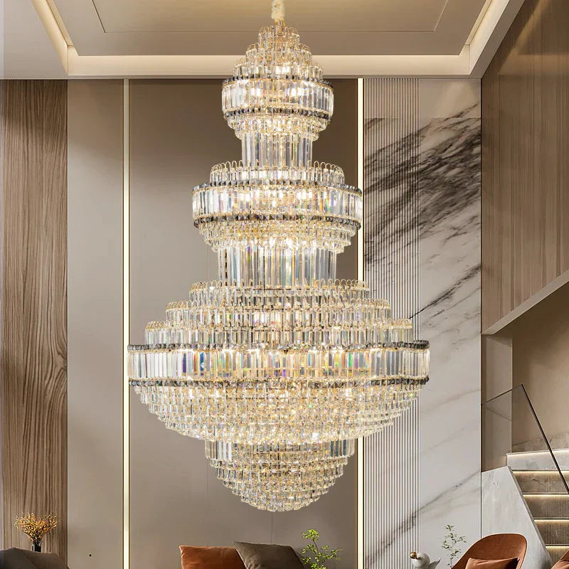 DecorBites™ Crystal Villa Chandelier Pendant - Modern European Style Luxury Hotel Lobby Light
