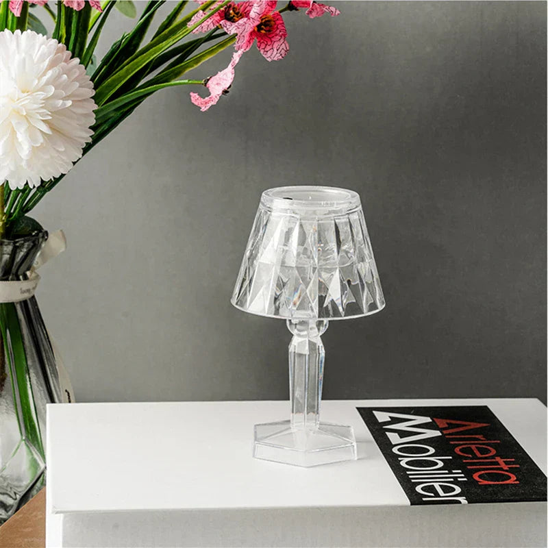DecorBites™ Crystal Diamond LED Night Light Table Lamp for Bedroom Reading