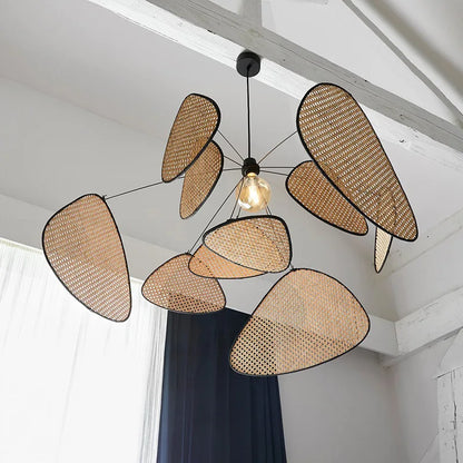 DecorBites™ Hand Made Rattan Art Pendant Chandelier for Modern Living Room, Dining Room, Bedroom.