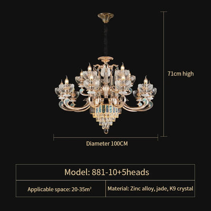 DecorBites™ Crystal Candle Chandelier: Modern European Living Room Lighting