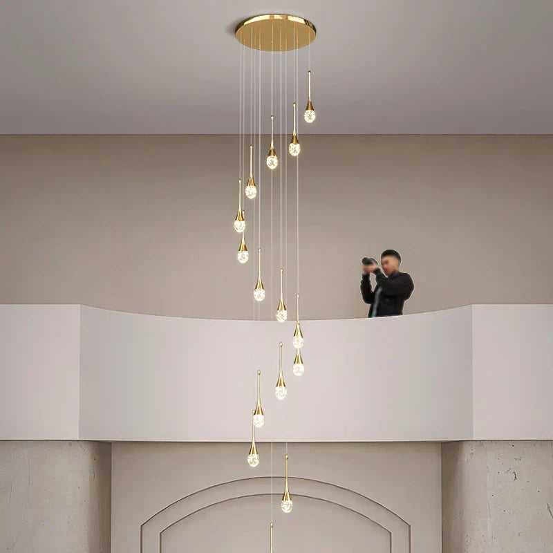 DecorBites™ Crystal Bubble Chandelier: Modern Luxury Lighting for Home, Dining, Bedroom & Stairwell