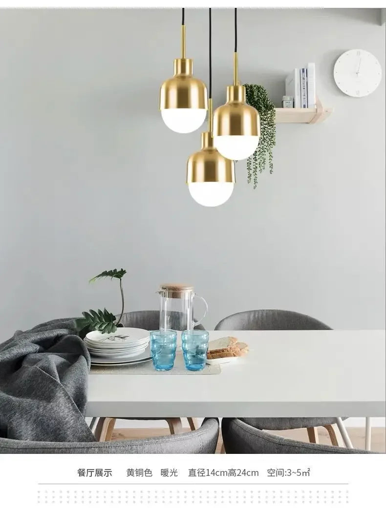 Gold Iron LED Pendant
