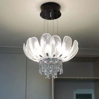 DecorBites™ Crystal Crown Chandelier: Luxe Ceiling Light for Home, Shop & Lobby