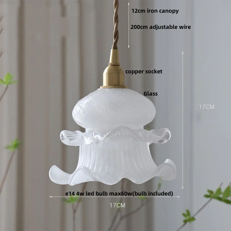 DecorBites™ Crystal Brass LED Pendant Light: Modern Nordic Style, Adjustable Wire, E14 Fixture