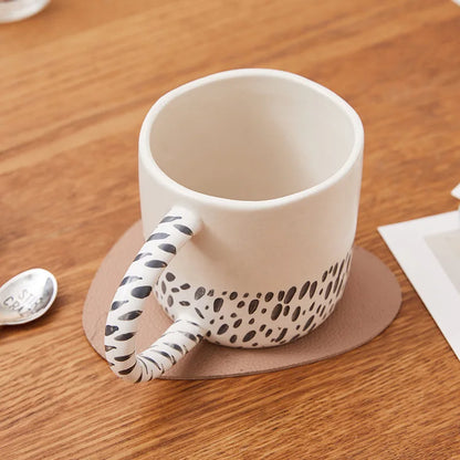 DecorBites™ 340ML Ceramic Coffee Milk Mug with Unique Three-Dimensional Illustration