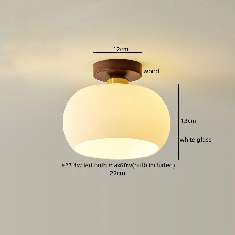 DecorBites™ Cotton Shape LED Ceiling Lamp - Cream. Nordic Style, Hallway Balcony Porch Light.