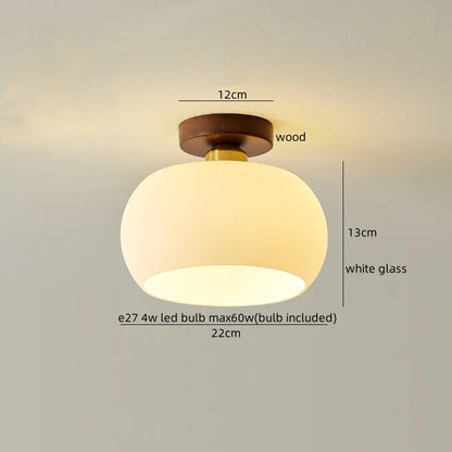 DecorBites™ Cotton Shape LED Ceiling Lamp - Cream. Nordic Style, Hallway Balcony Porch Light.