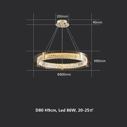 DecorBites™ Crystal LED Dimmable Ceiling Lamp with Steel Body and Gray Glass