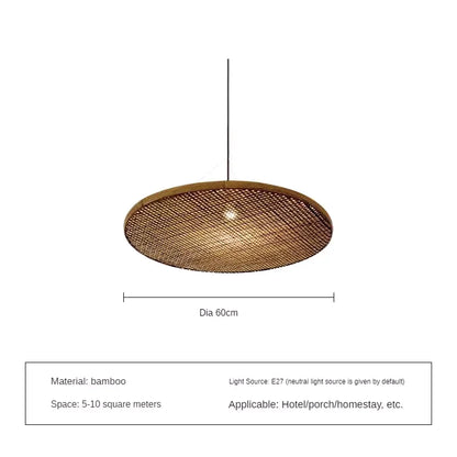 DecorBites™ Bamboo Handmade Pendant Light