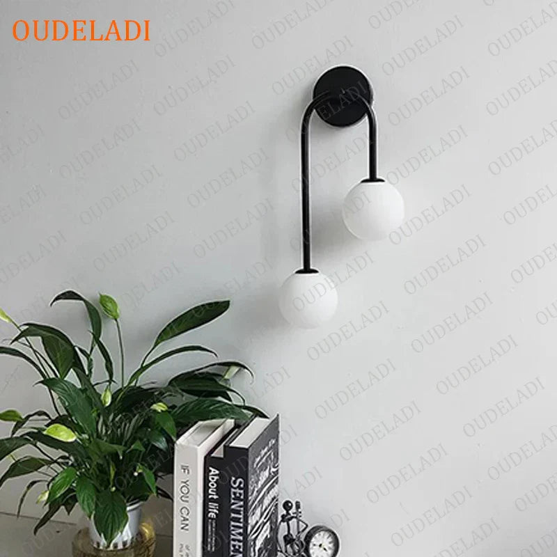 DecorBites™ Glass Ball LED Wall Lamp for Modern Living Room Decor
