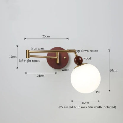 DecorBites™ Creamy Iron LED Wall Lamp Bedroom Living Room Bathroom Mirror Stair Light