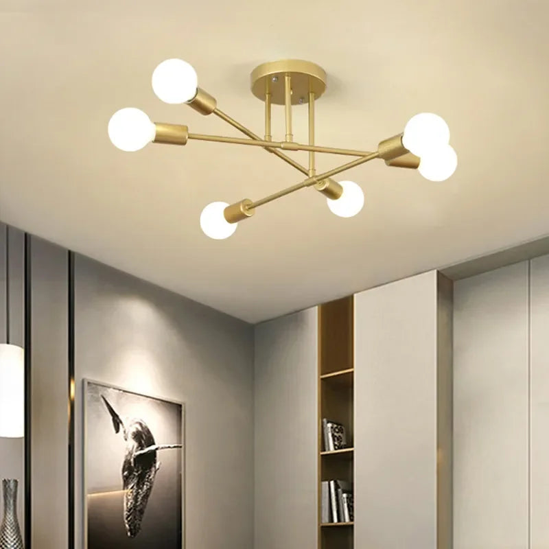 DecorBites™ LED Ceiling Chandelier: Modern Light Fixture for Living Room, Bedroom, Hall - Indoor Home Decor