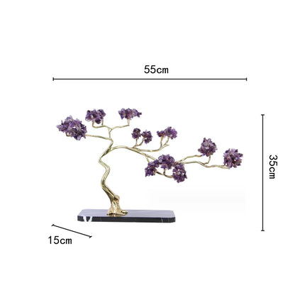 DecorBites™ Crystal & Brass Decorative Sculpture figurines for Room Decoration
