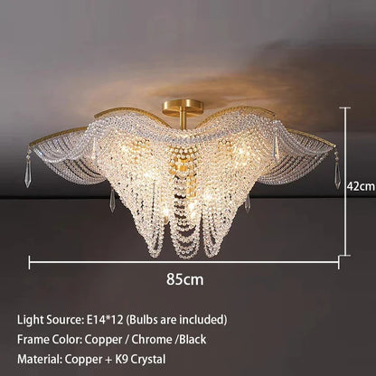 DecorBites™ Crystal Butterfly Chandeliers: Elegant Modern LED Pendant Lights for Luxe Living Room