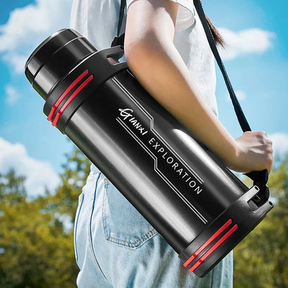 DecorBites™ Insulated Stainless Steel Water Bottle Large Capacity Flask Outdoor Travel Cup