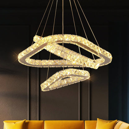 DecorBites™ Crystal LED Pendant Chandelier, Modern Nordic Ceiling Lamp for Living and Dining Room