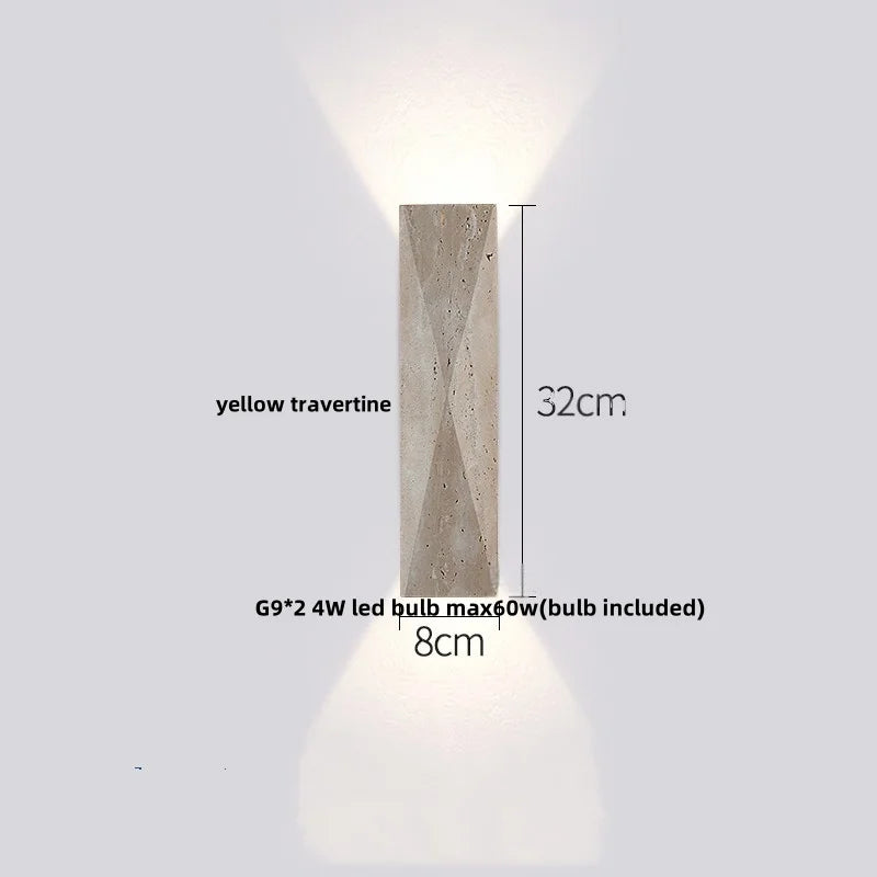 DecorBites™ LED Wall Sconce Modern Nordic Wood Canopy Terrazzo Bathroom Mirror Light