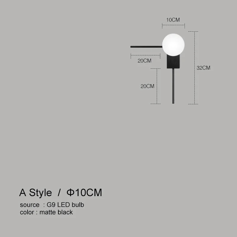 DecorBites™ Glass Ball Wall Lights for Modern Home Decor and Artistic Lighting