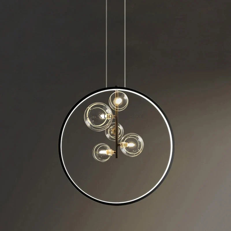 DecorBites™ Glass Bubble LED Pendant Chandelier for Modern Living Room Decor