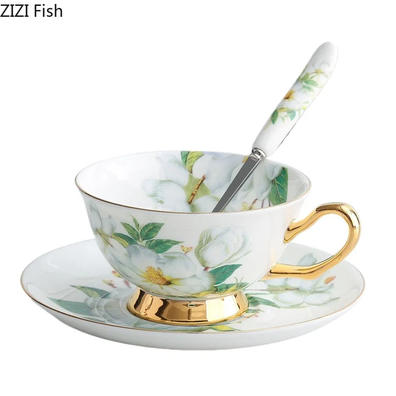 Green Floral Ceramic Set