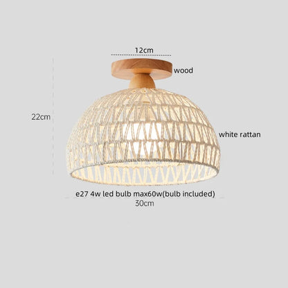 DecorBites™ Cotton Shape LED Ceiling Lamp - Cream. Nordic Style, Hallway Balcony Porch Light.
