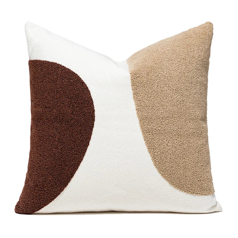 Suede Geometric Cushion Cover