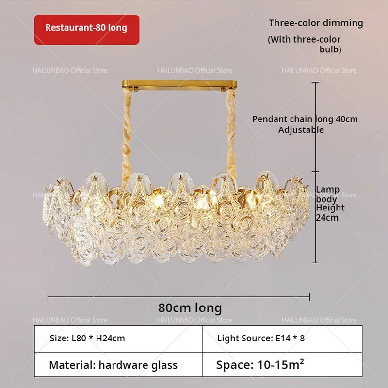 DecorBites™ French Chandelier Pearl Glass Rose 2024 Master Bedroom Lighting