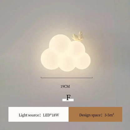 DecorBites™ Kids Room LED Animal Wall Lamps - Monkey Rabbit Cloud Design