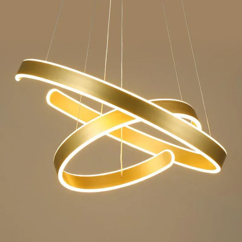 DecorBites™ Geometry Circle Rings LED Ceiling Lamp