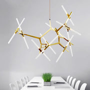 Black Gold LED Pendant 16-Head Dual-Tone