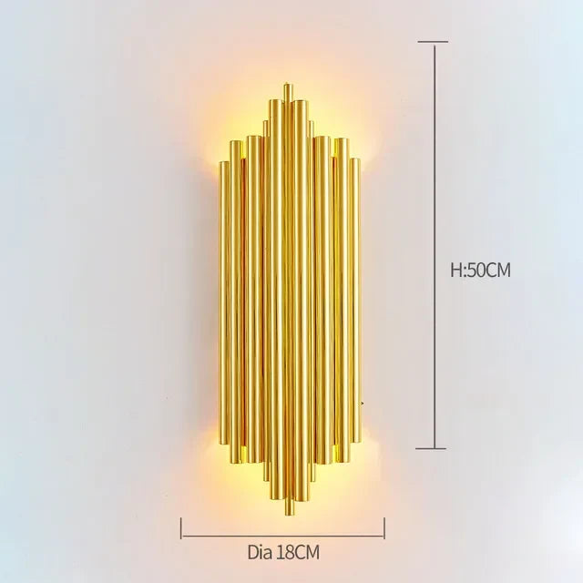 DecorBites™ Gold Crystal Wall Lights: Elegant LED Sconce for Bedroom, Living Room & Bathroom