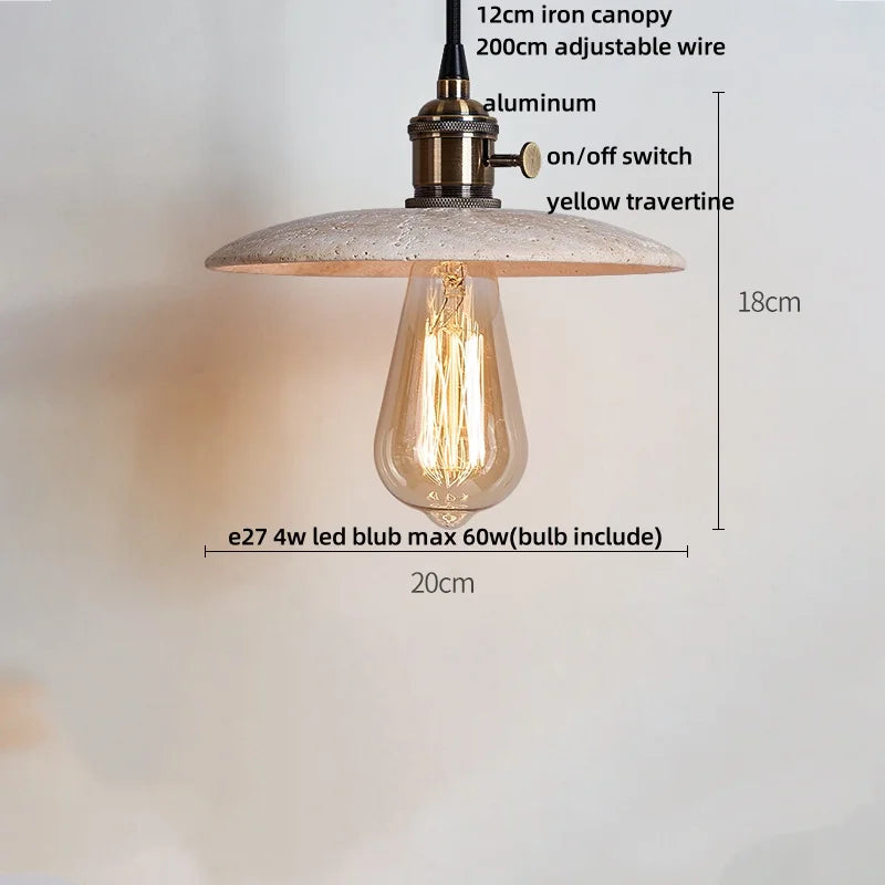 Travertine Wabi Sabi Pendant