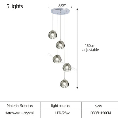DecorBites™ Crystal LED Chandelier for Luxe Living Spaces