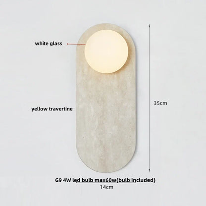 DecorBites™ Glass Globe LED Wall Lamp: Modern Nordic Stone Bathroom Mirror Light