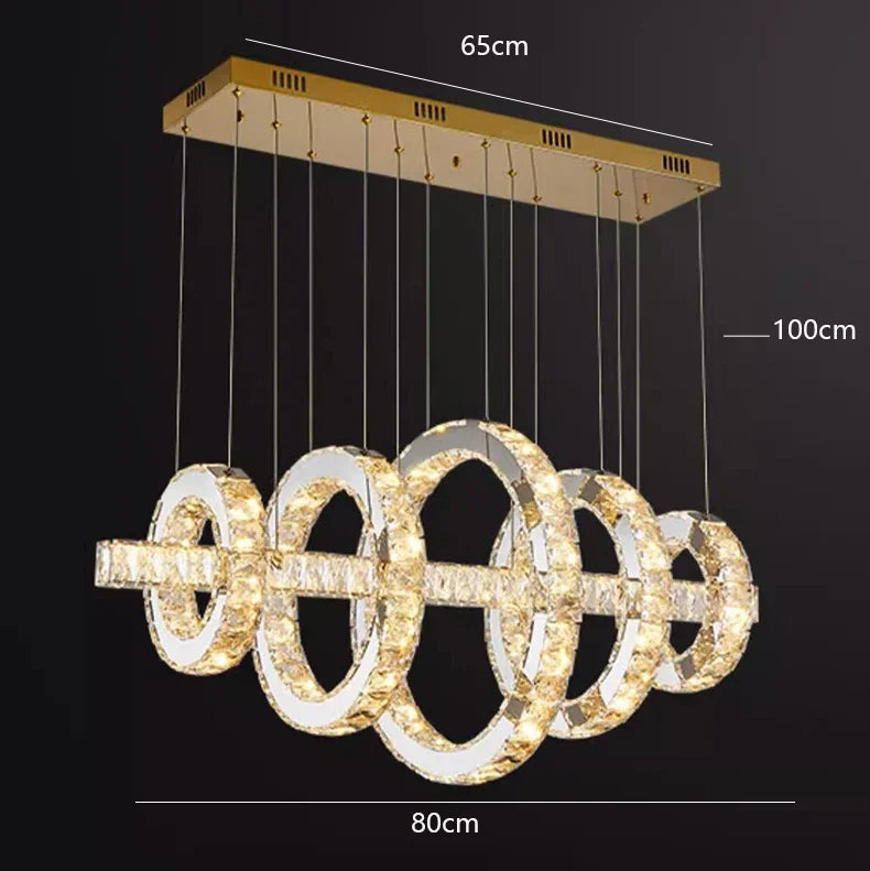Chrome LED Hanging Chandelier