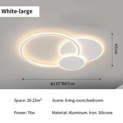 DecorBites™ LED White Ceiling Chandelier with Remote Control
