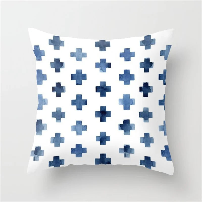 DecorBites™ Geometric Heart Round Cushion Cover for Home Decor