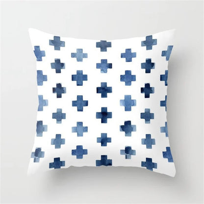 DecorBites™ Geometric Heart Round Cushion Cover for Home Decor