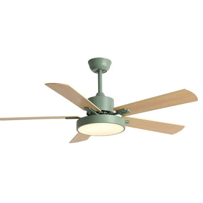 DecorBites™ 56" Wooden LED Ceiling Fan with Pure Copper Motor & 5-Blade Light