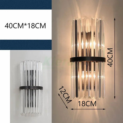 DecorBites™ Crystal LED Wall Lights: Modern 40CM Bedroom Living Room Lamp