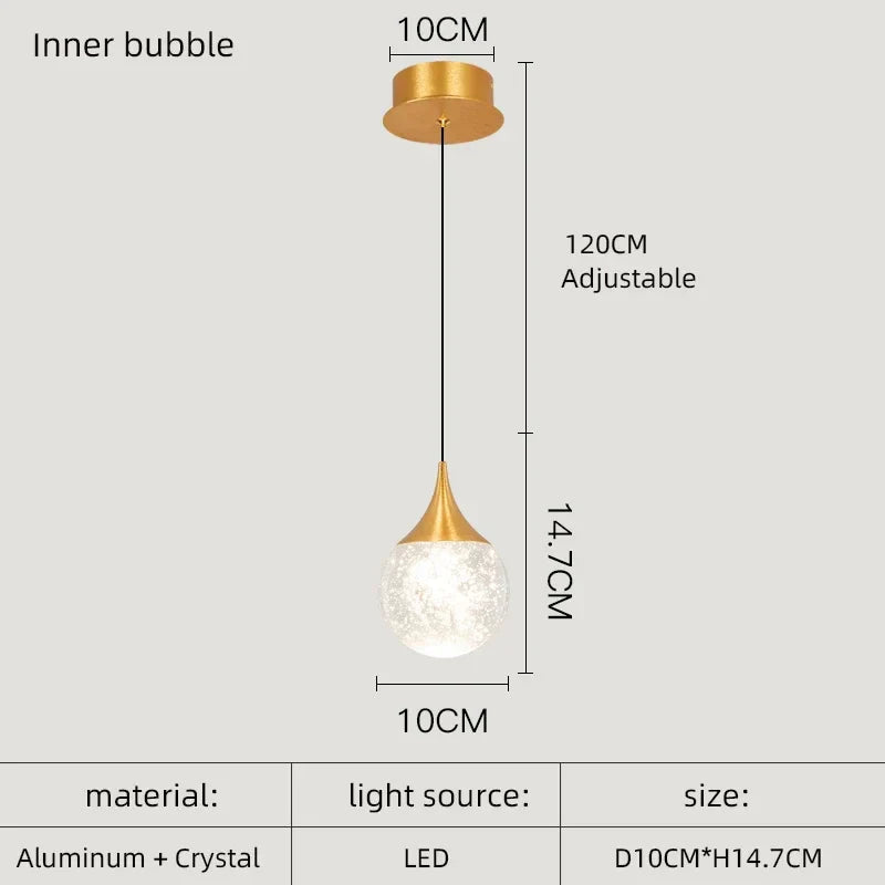 DecorBites™ Crystal LED Chandelier for Dining Room Decor & Kitchen Island Lighting