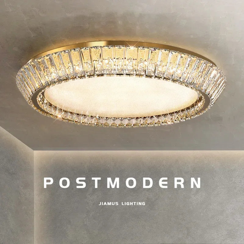 Gold Crystal LED Ceiling Light Dia80cm 192W