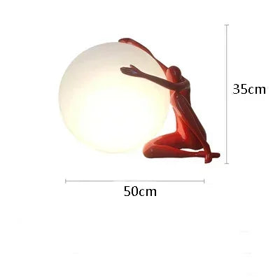 DecorBites™ Humanoid Sculpture LED Table Lamp for Bedroom & Living Room