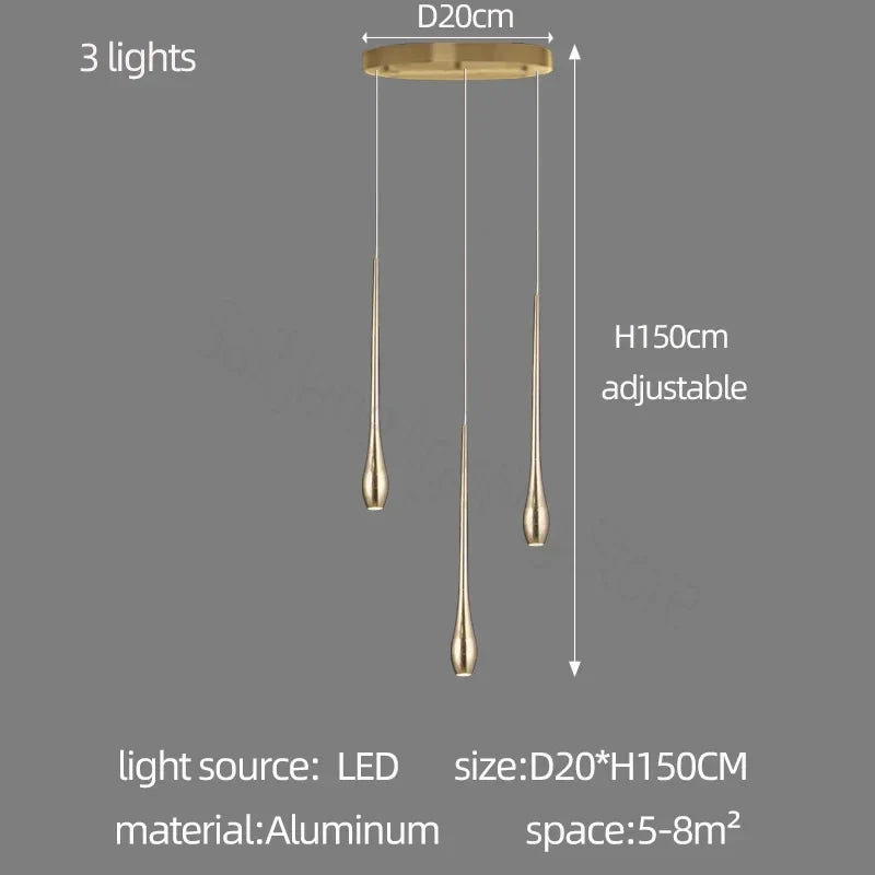 DecorBites™ Gold-Plated Modern Chandeliers for Living Room, Staircase, Restaurant, Kitchen